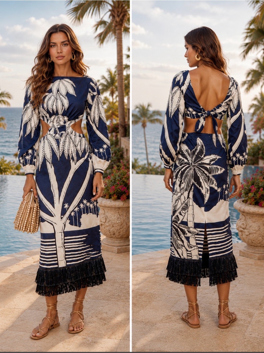 Johanna Ortiz Holistic Jungle Embroidered Midi Dress NWT Size 6 - Picture 2 of 16